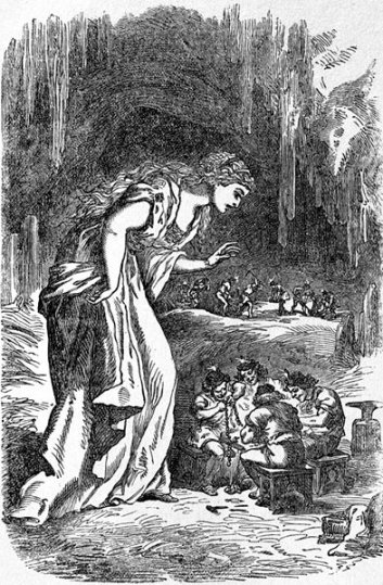Freyja in the dwarfs' cave