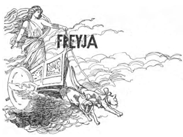 Freyja in her chariot