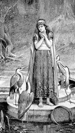 Freya with herons. Artist: Sander J. Nystrøm, 1893.