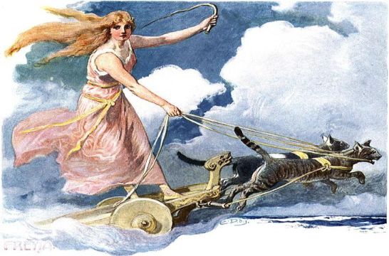 Explore Freyja the Norse goddess of love, war, magic and fertility. She is the most important of the Norse goddesses and not even an Aesir.