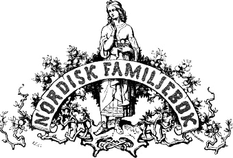 The logo of the first edition (1876) of the Swedish Encyclopedia Nordisk familjebok features a depiction of Iðunn