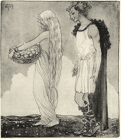 Loki and Idun (1911) by John Bauer