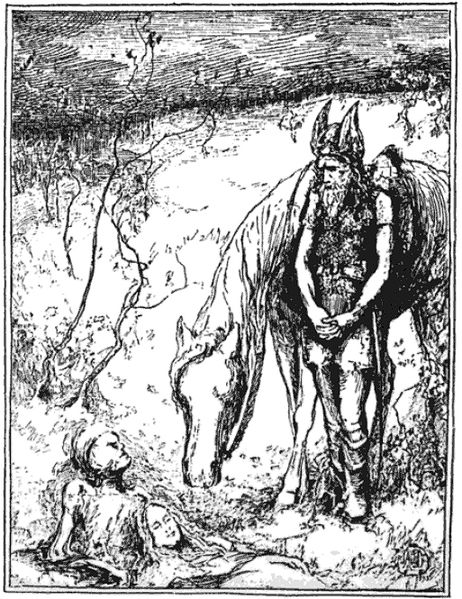 Odin Entering Midgard before Ragnarök.