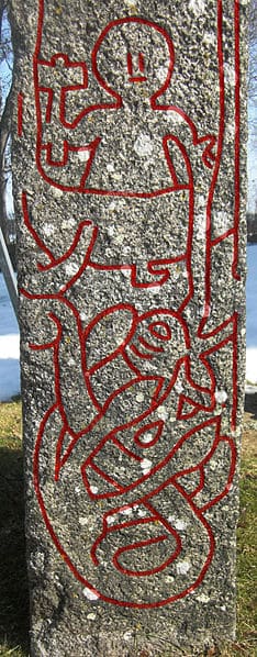 The Altuna stone from Sweden, one of four stones depicting Thor's fishing trip