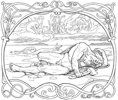 The foretold death of Thor as depicted by Lorenz Frølich (1895)