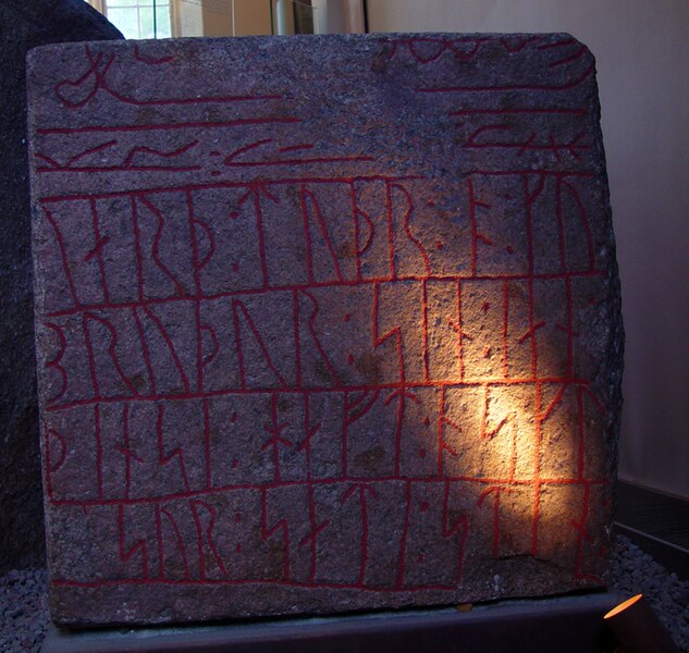 Runestone from Sønder Kirkeby, Falster, Denmark. Now housed at the National Museum of Denmark