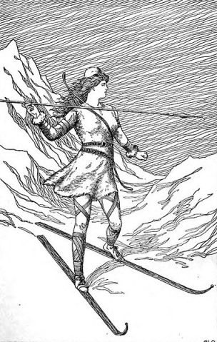 Skadi Hunting in the Mountains (1901) by H. L. M.