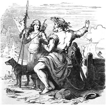 Njörðr and Skaði on the Way to Nóatún (1882) by Friedrich Wilhelm Heine