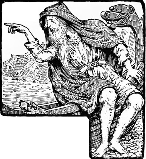 "Greybeard mocks Thor" (1908) by W. G. Collingwood.