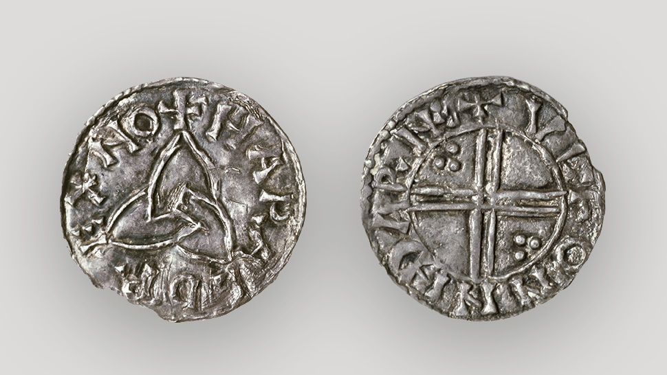 Ancient Norse coin with name of Harald Hardrada